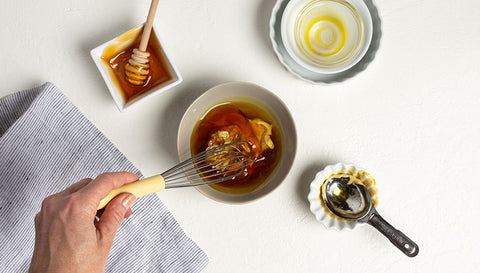 Step 2 - Separate bowl with whisk to mix vinaigrette ingredients