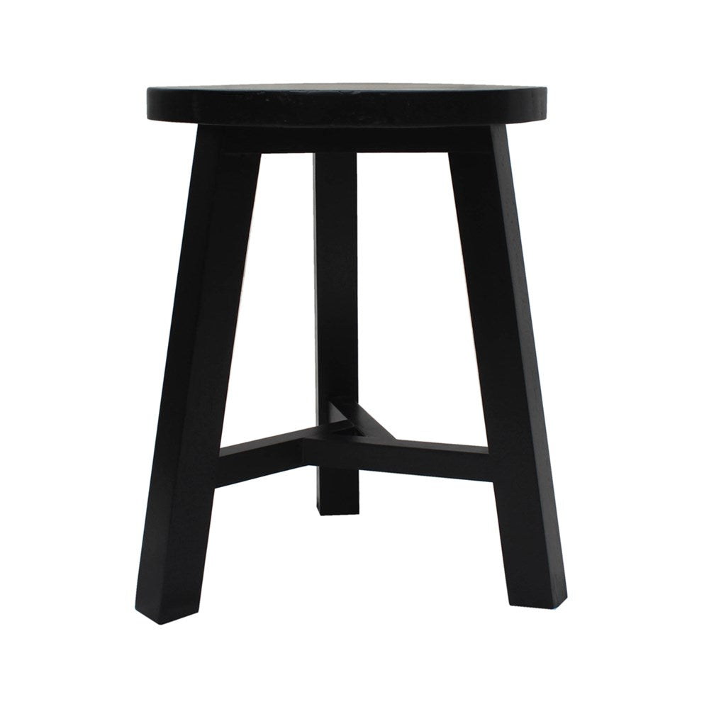 black bathroom stool