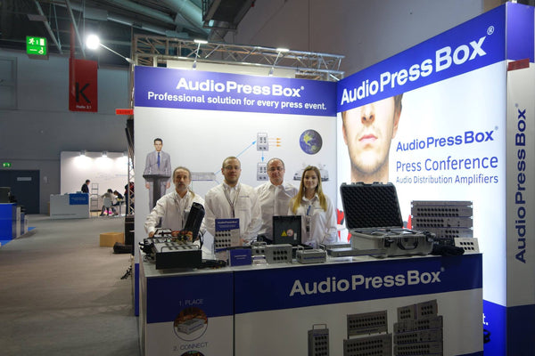 AudioPressBox Team at Prolight+sound 2017 exhibition in Frankfurt