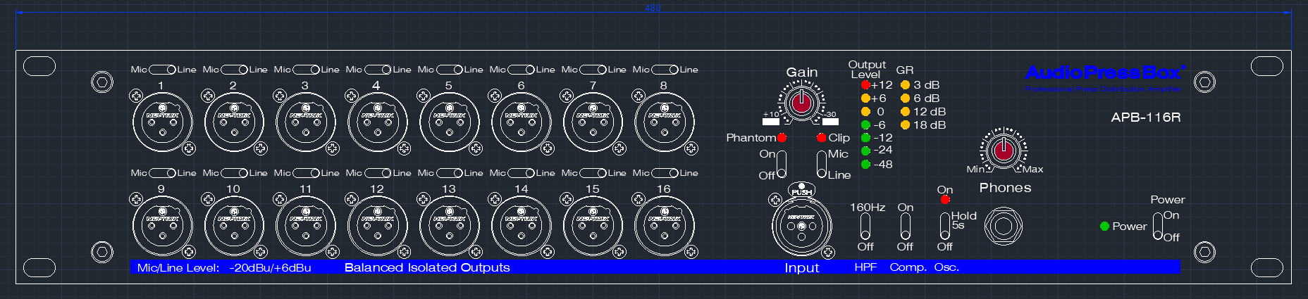 AudioPressBox-AutoCAD Zeichnung 2