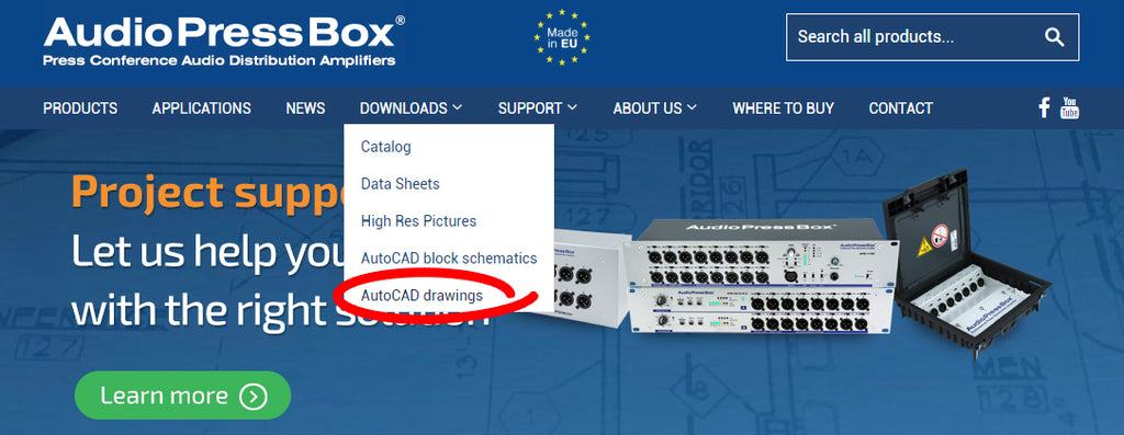 AudioPressBox - AutoCAD drawing where to find