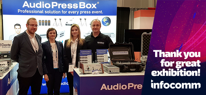 Mannschaft von AudioPressBox am InfoComm 2018