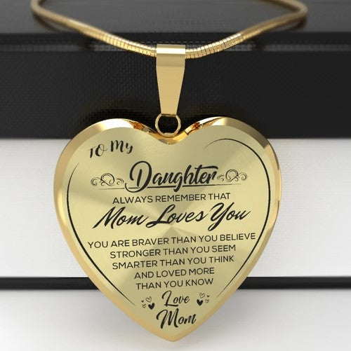 to my daughter heart pendant