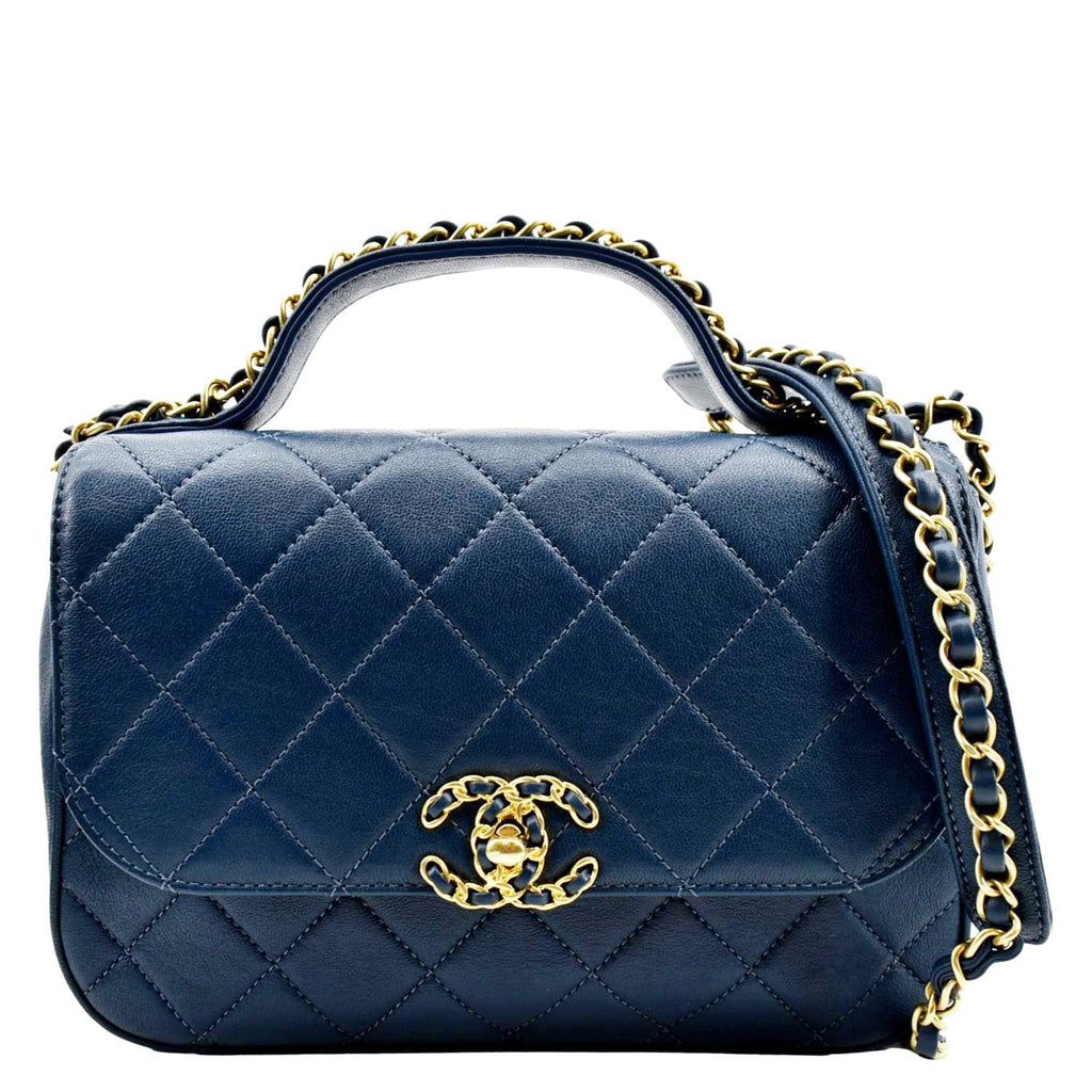 Chanel Infinity Chain Quilted Leather Crossbody Bag