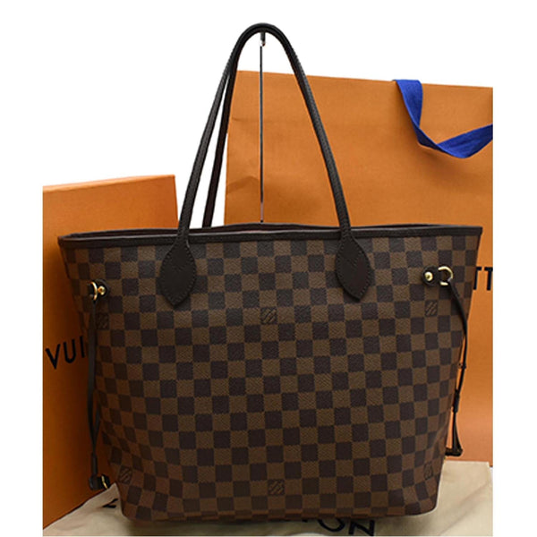 Shop authentic Louis Vuitton Damier Ebene Neverfull MM at revogue