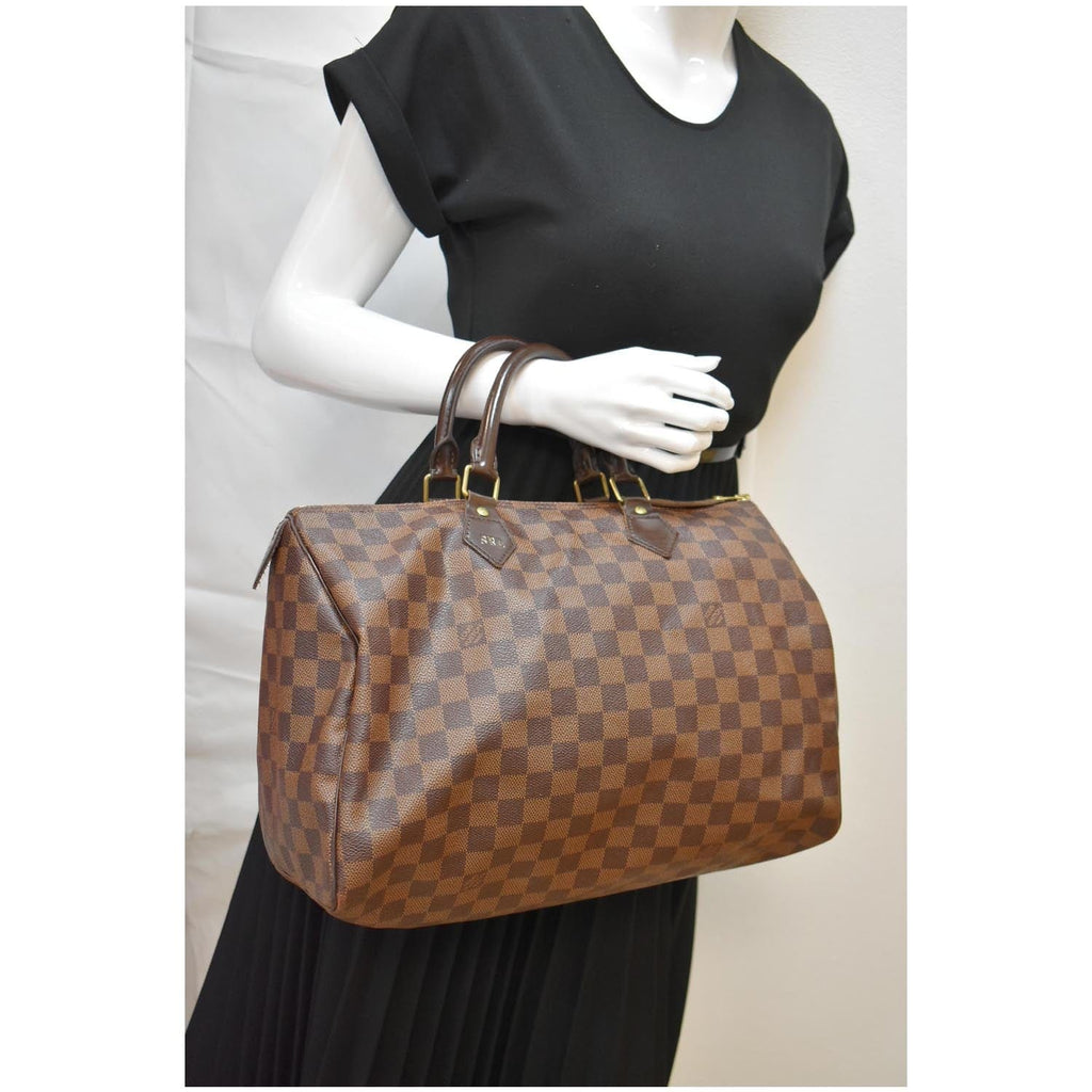 Authentic Louis Vuitton Speedy 35 Damier Ebene, Luxury, Bags & Wallets on  Carousell