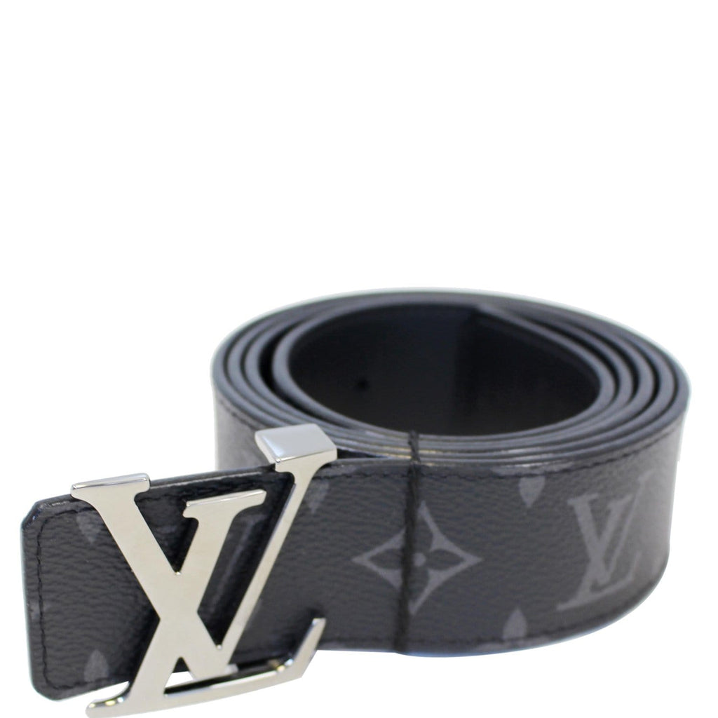 LV Line 40MM Reversible Belt - Luxury Monogram Eclipse Canvas Grey