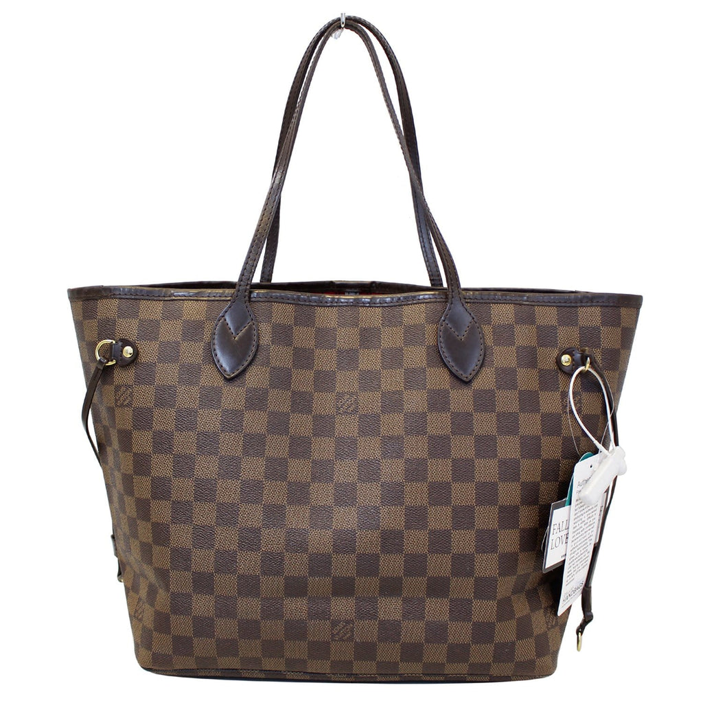 LOUIS VUITTON Neverfull MM Damier Ebene Tote Shoulder Bag-US