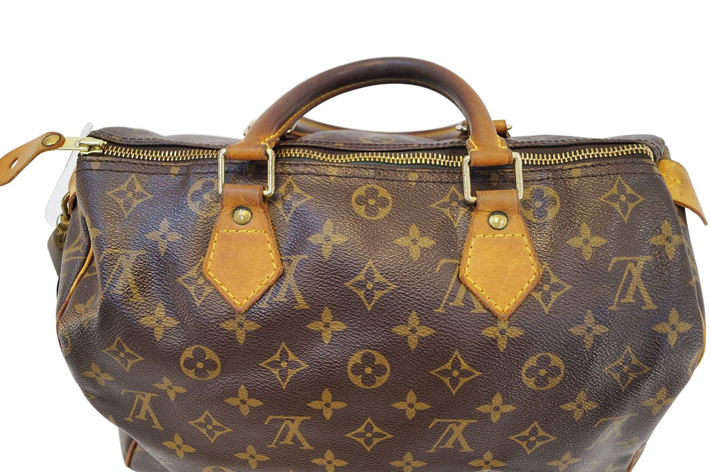 Authentic LOUIS VUITTON Monogram Speedy 30 Handbag E3217