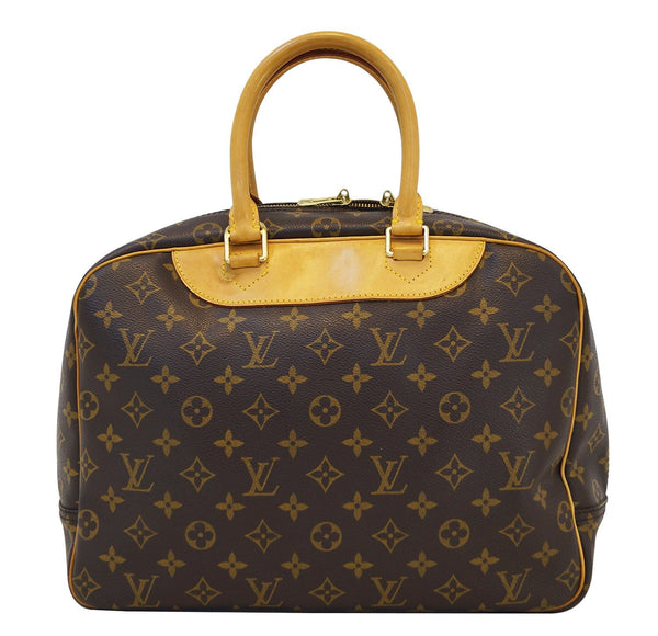 Authentic Louis Vuitton Monogram Deauville Boston Handbag CC253
