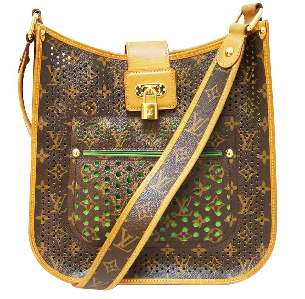 LOUIS VUITTON Monogram Perforated Musette Green Bag Limited Edition