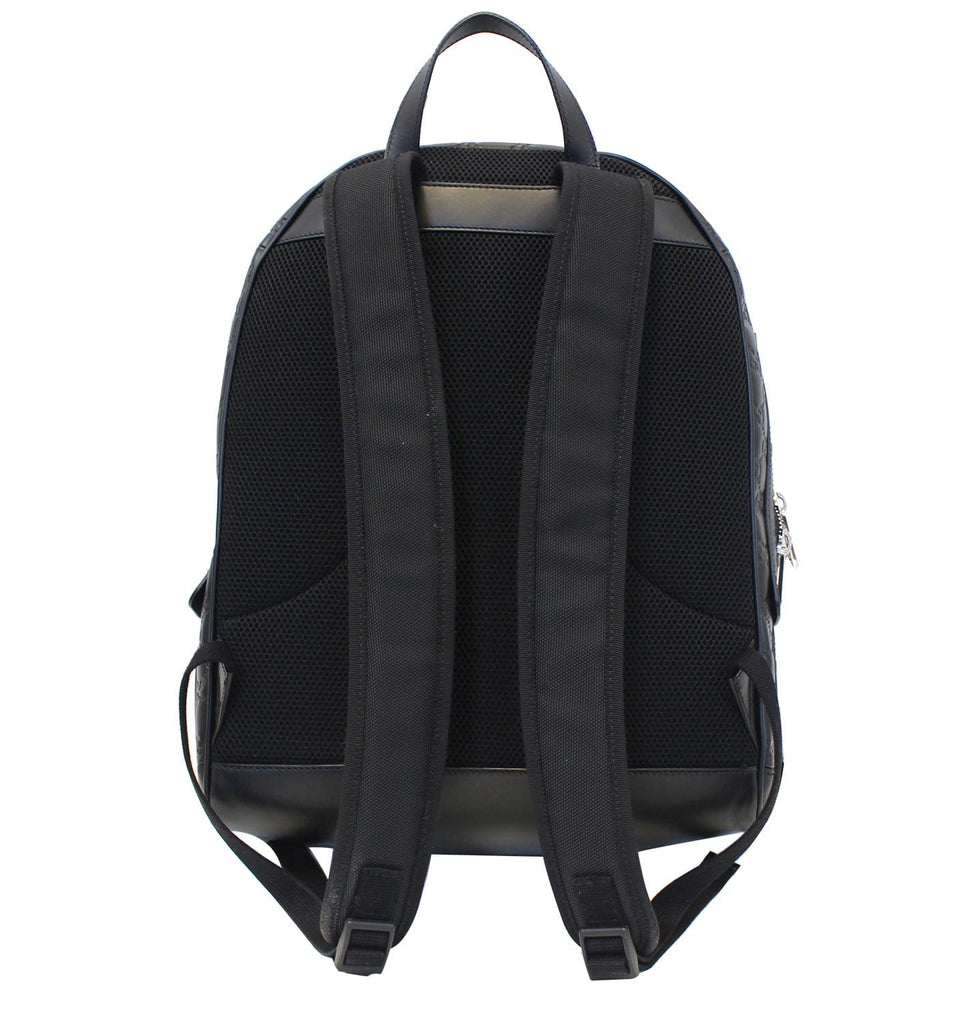 GUCCI Signature Leather Black Backpack Bag 406370