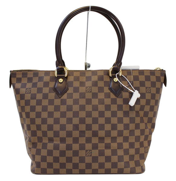 Authentic LOUIS VUITTON Damier Ebene Saleya MM Handbag E3259