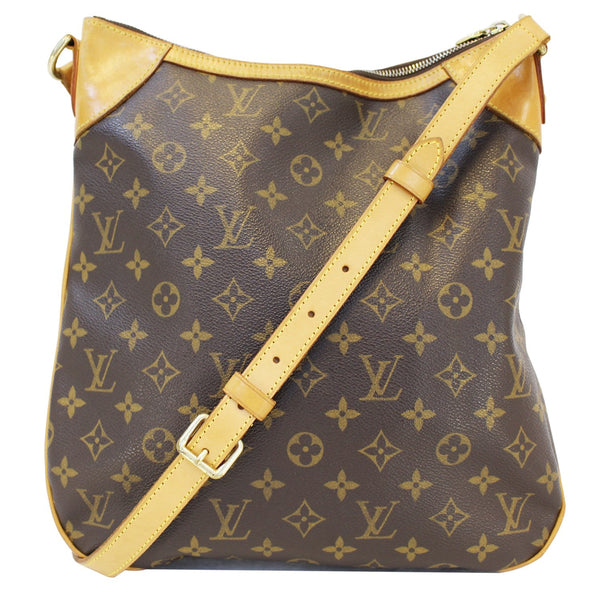 Authentic LOUIS VUITTON Monogram Brown Odeon MM Shoulder Bag E3298