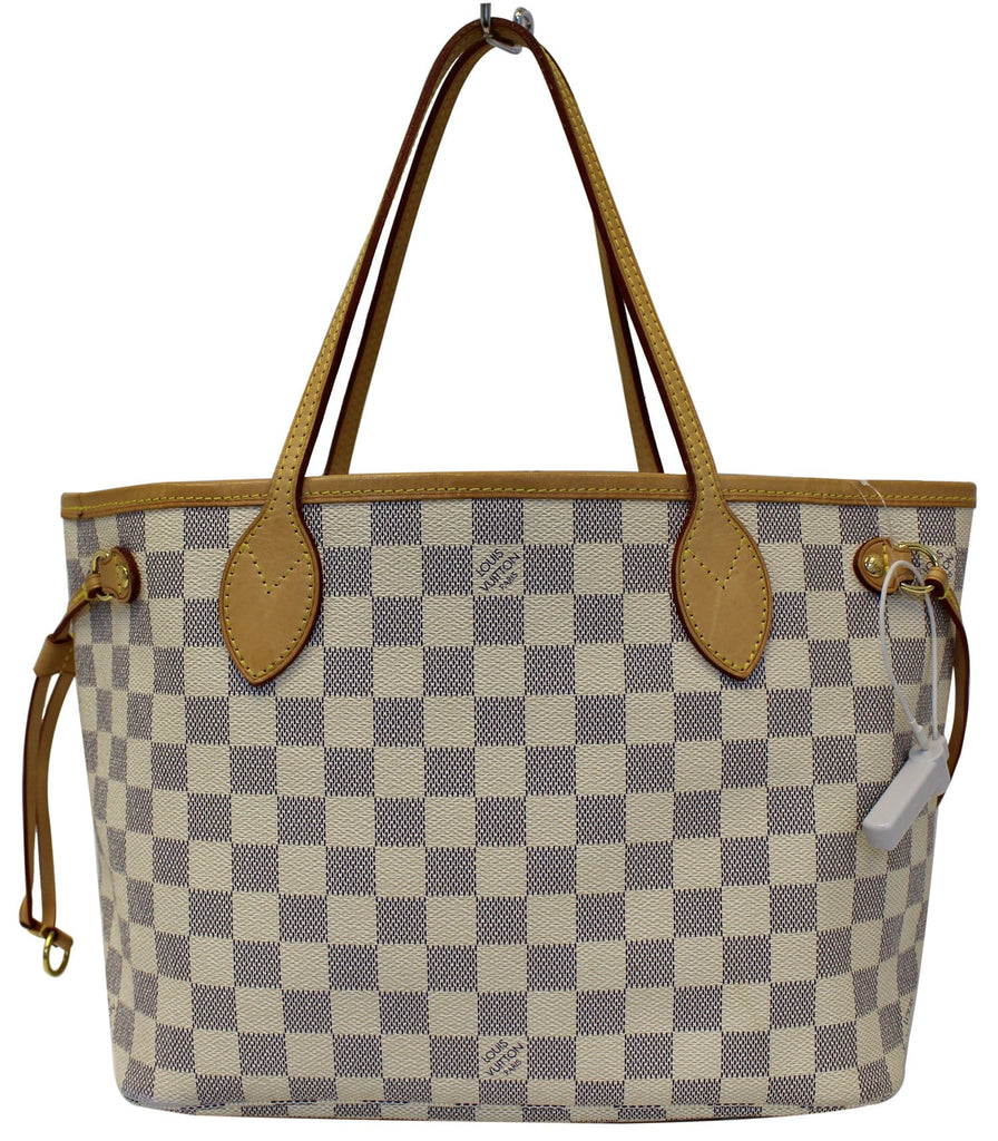 Louis Vuitton Neverfull Pm Damier Azur Tote Shoulder Bag 3903