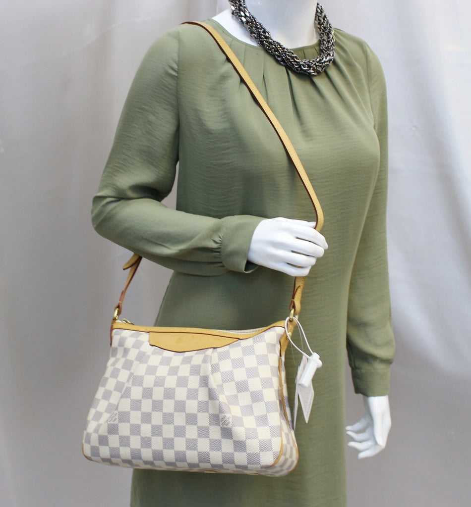LOUIS VUITTON Damier Azur Siracusa PM Shoulder Crossbody Bag | Dallas Designer Handbags