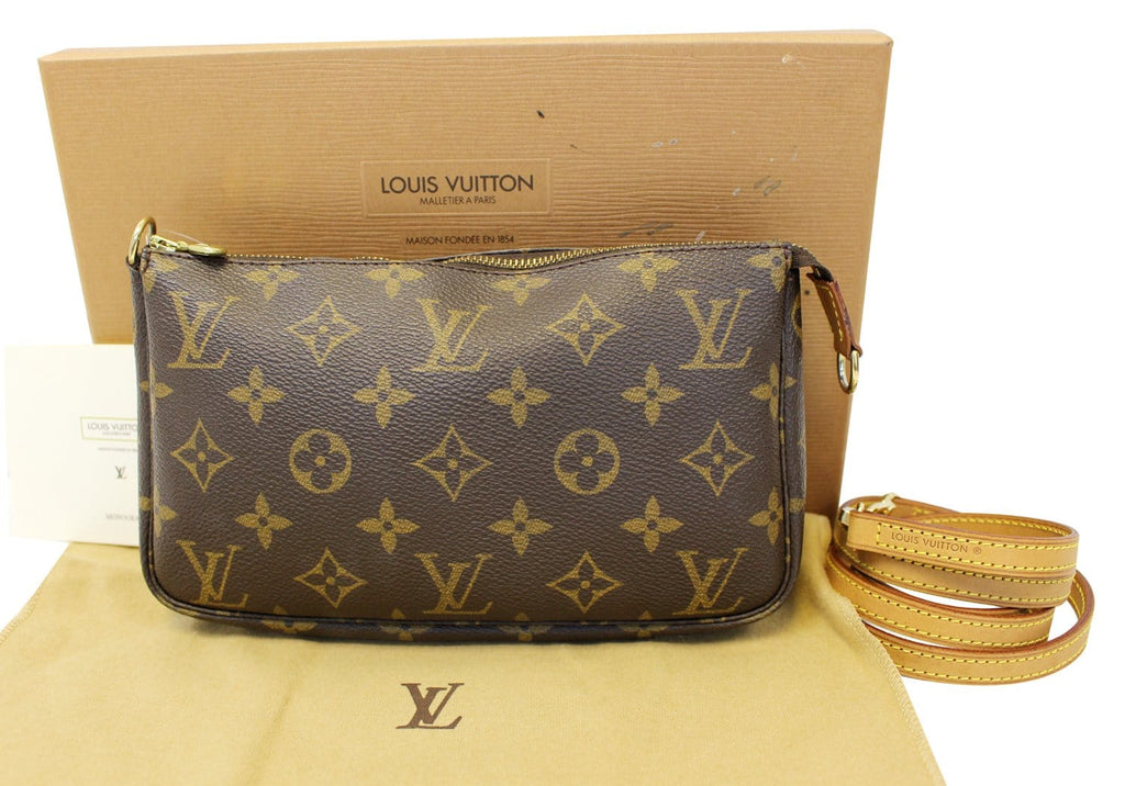 LOUIS VUITTON Monogram Pochette Accessoires Long Strap