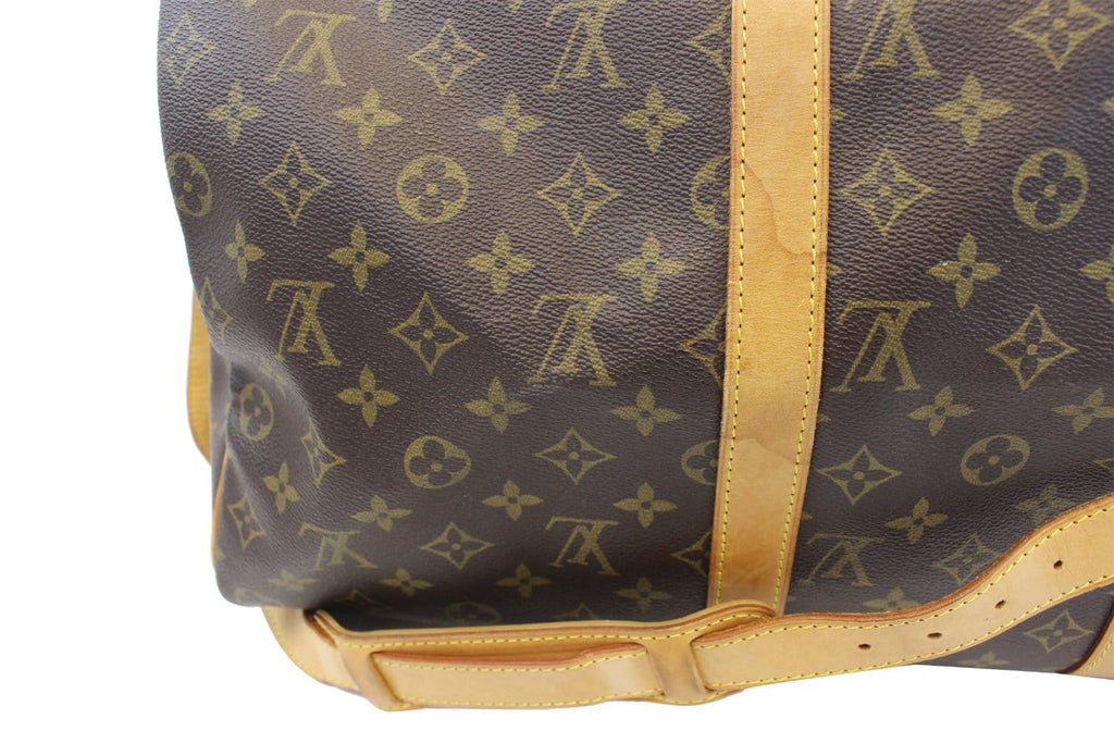 Authentic LOUIS VUITTON Monogram Canvas Keepall Bandouliere 50 Bag TT1