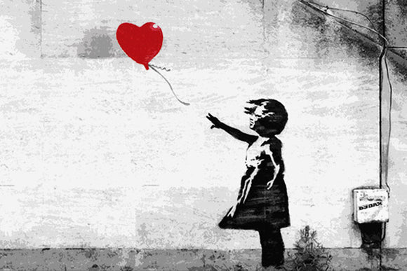 banksy love is project love is love heart art