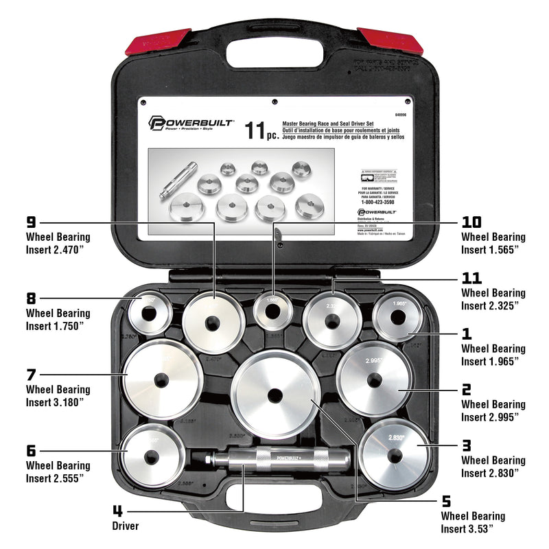 11 Piece Master Bearing Race And Seal Driver Kit – Powerbuilt Tools