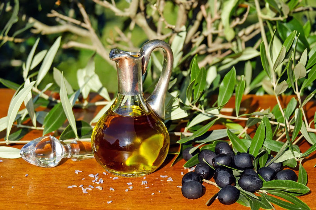 olive-oil-ingredients-olives-leaves-organic