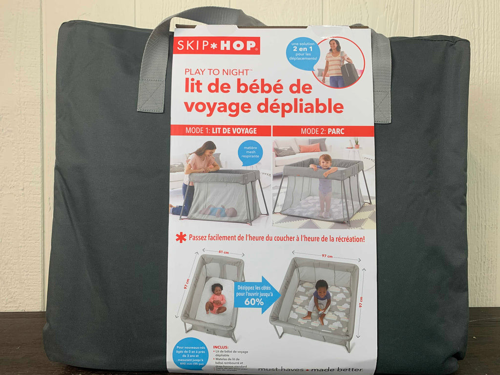 skip hop play to night expanding travel crib