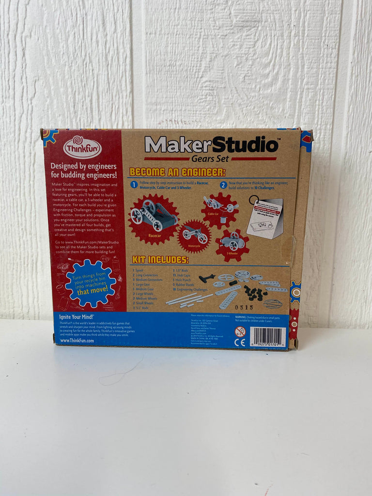 ThinkFun Building Kit for budding engineers Maker Studio Gears Set 