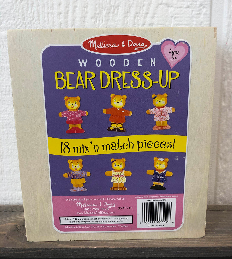 melissa and doug bear dress up