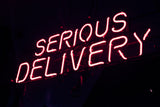 Serious delivery neon sign