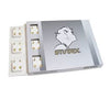 3 mm Rock Crystal in Bezel Setting - card of 12 pairs