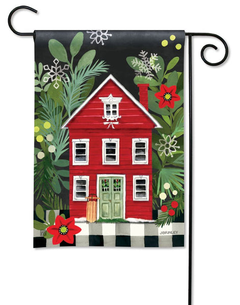 Homespun Christmas Garden Flag