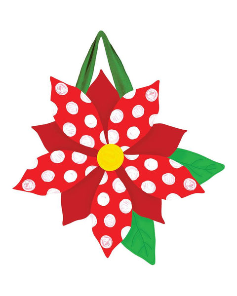 Polka Dot Poinsettias Door Décor
