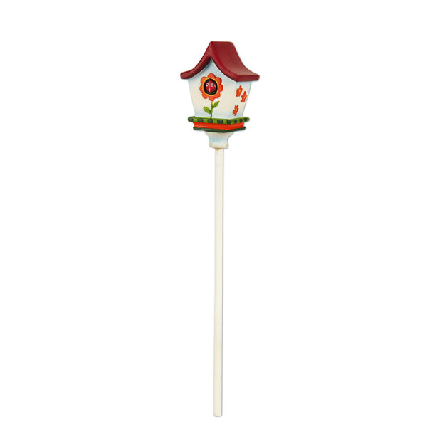 Mini Red Roof Flower Birdhouse