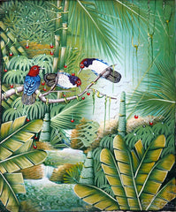 Peinture haitienne Haitian painting Rainforest
