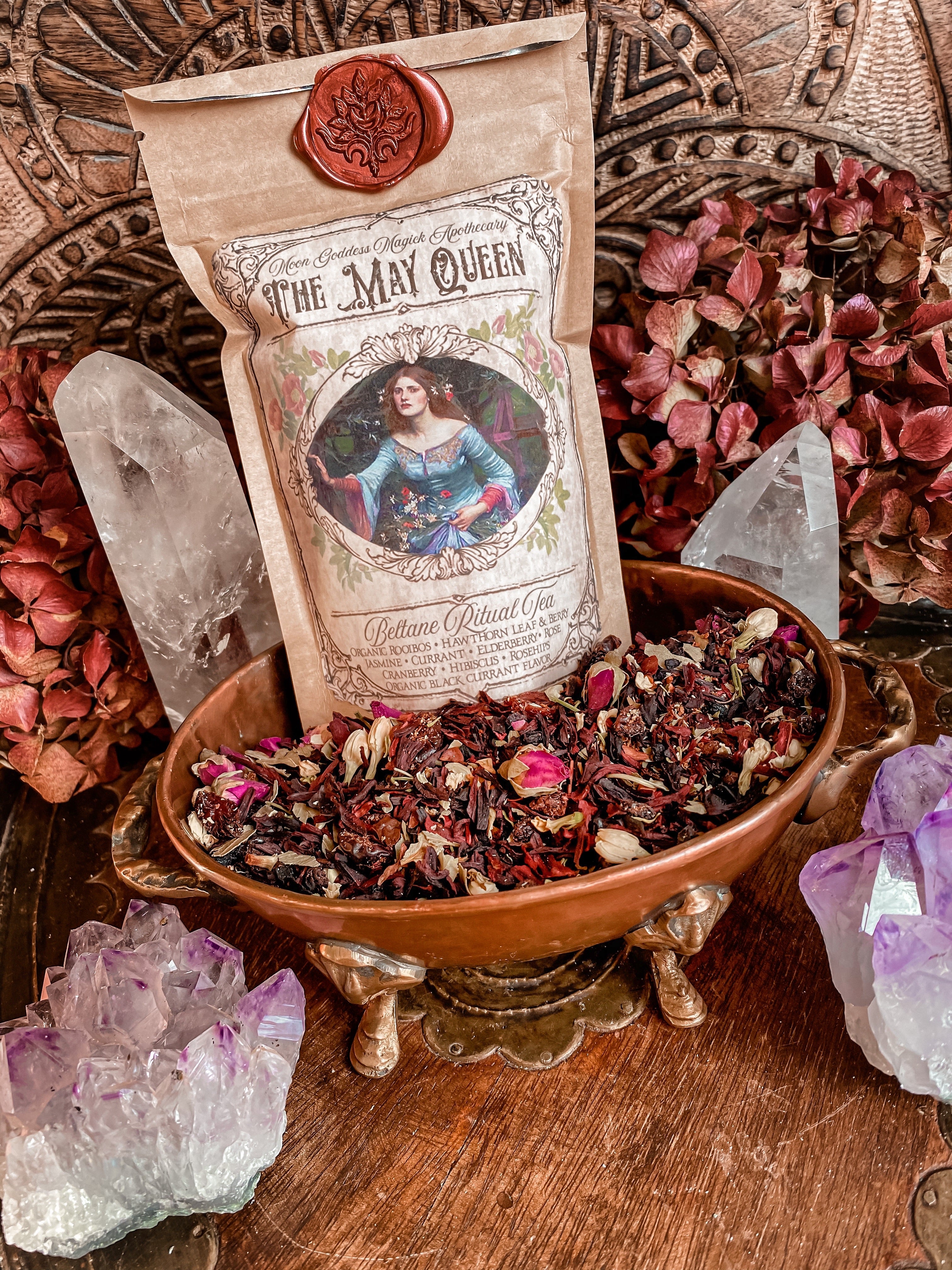 The May Queen Beltane Herbal Tea // 2.5oz // Organic Herbal + Fruit Tea