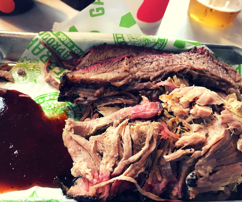 Fox Brothers Bar-B-Q Beef Brisket and Pulled Pork with Terrapin Beer