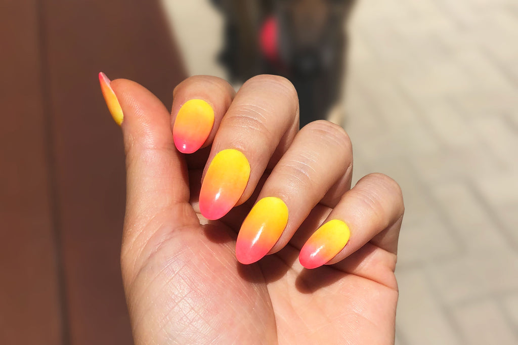 6. Neon Ombre Nails for Summer - wide 7
