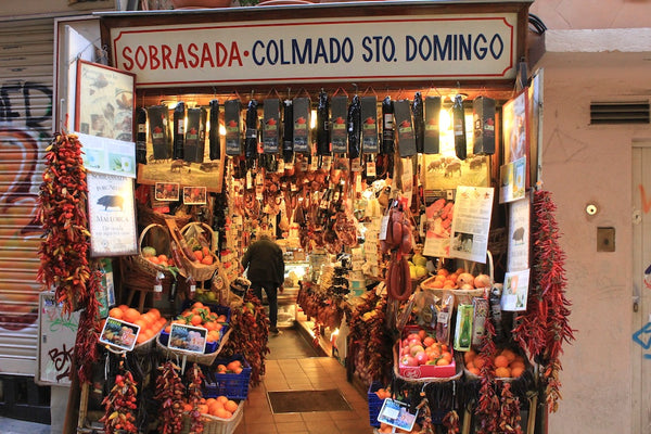 Bild Sobrassada in einem Laden in Palma de Mallorca