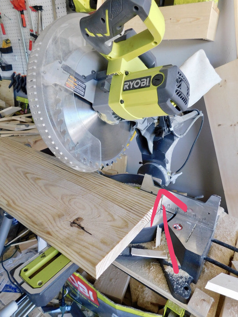 Cutting Lumber on a Ryobi Sliding miter saw