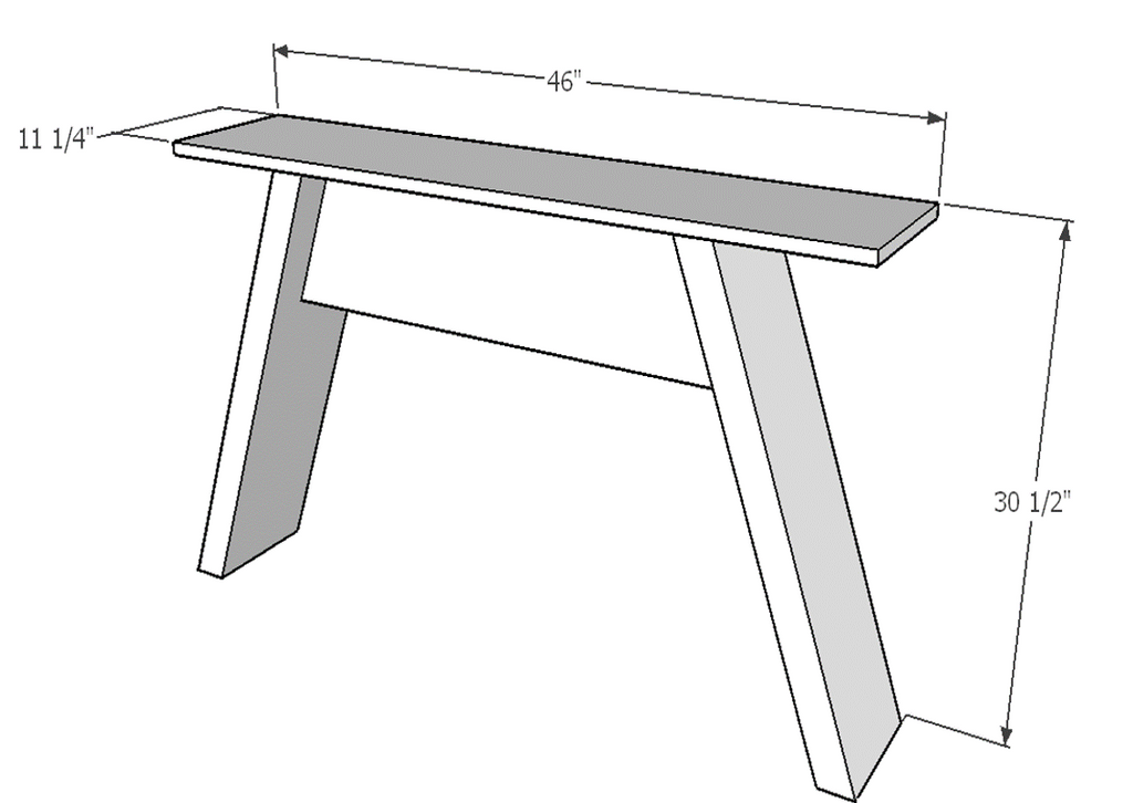 Industrial Console Table Plans