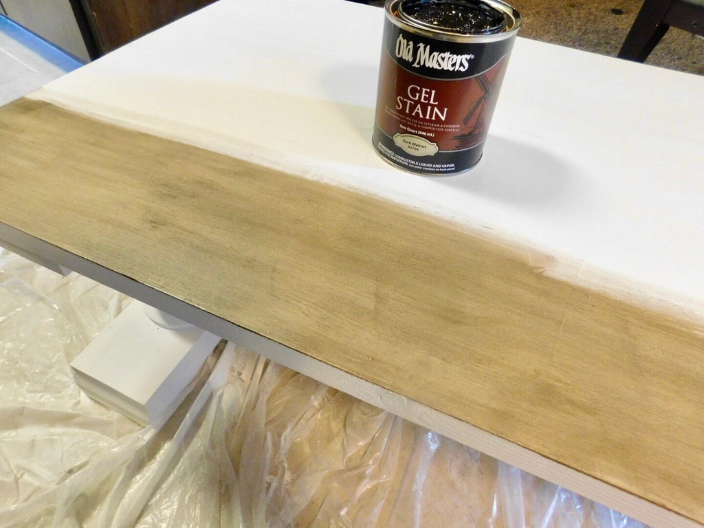 Coffee Table coated with Annie Sloan Chalk Paint and Gel Masters Stain