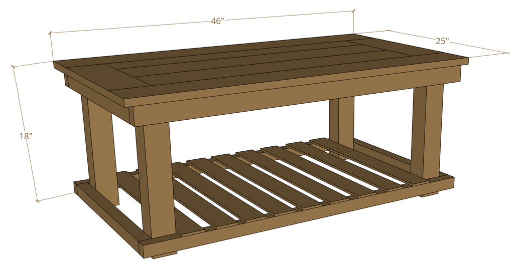 DIY Industrial Coffee Table Woodworking Plans