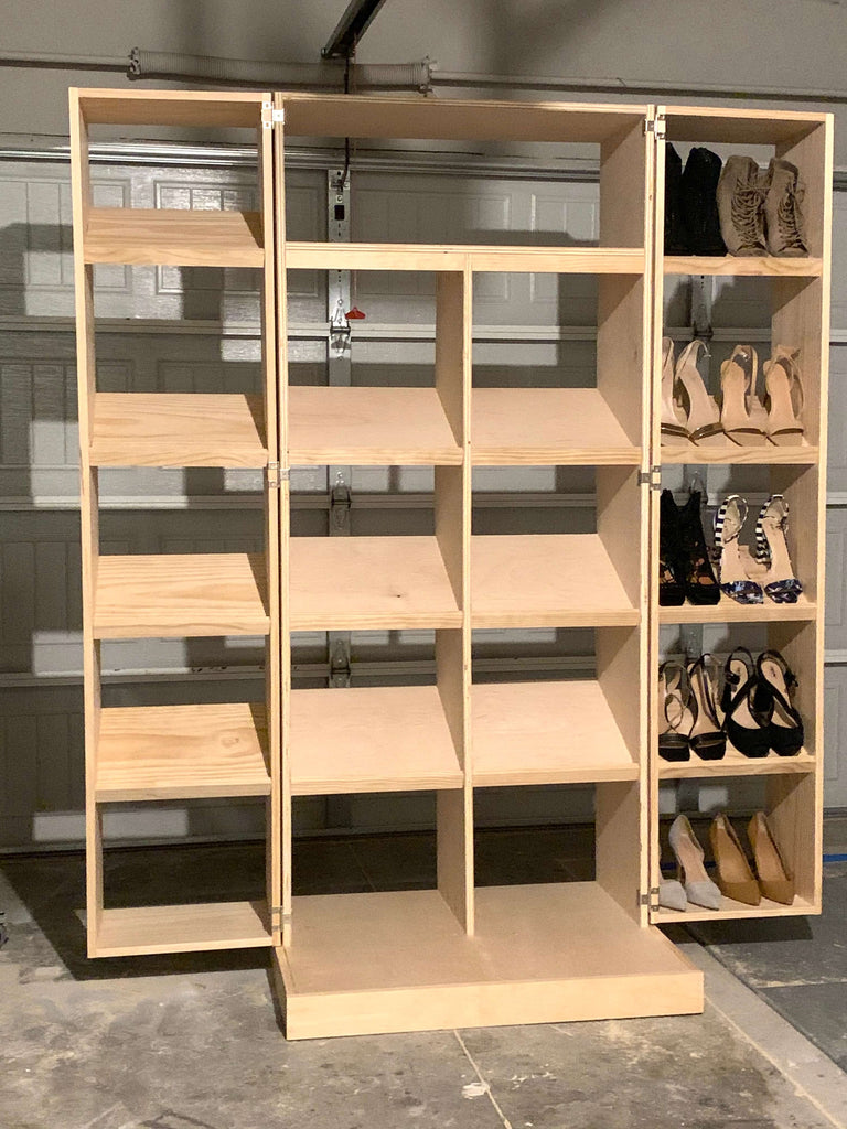 SIY Shoe Cabinet with Bi-Folding Doors