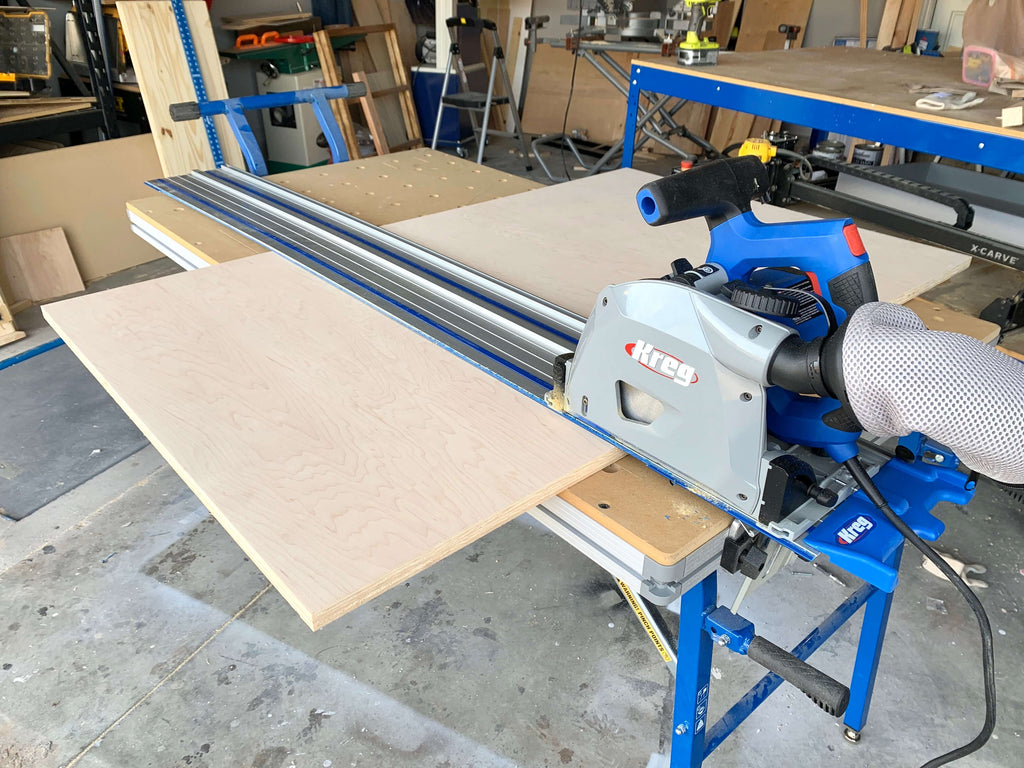 Kreg Adaptive Cutting System cutting down 3/4" plywood