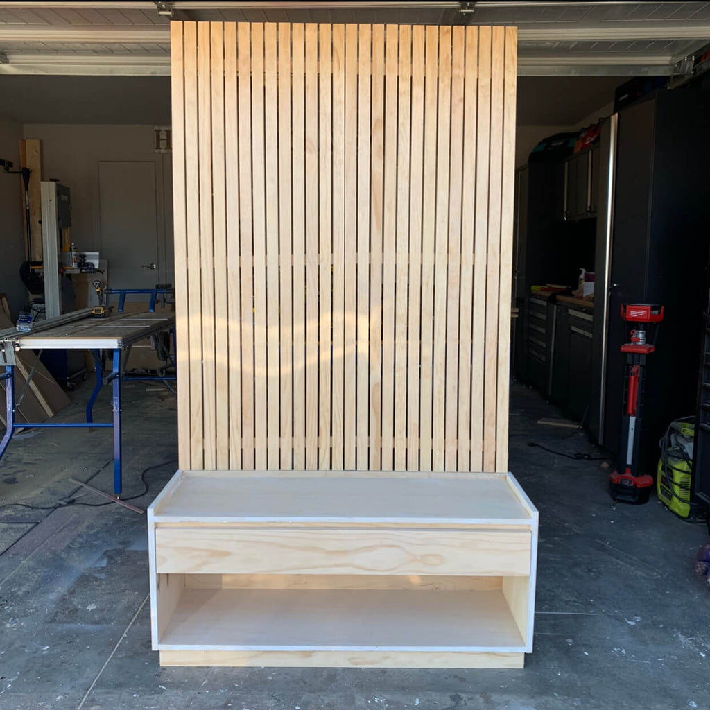 DIY Hall Tree with Storage Bench