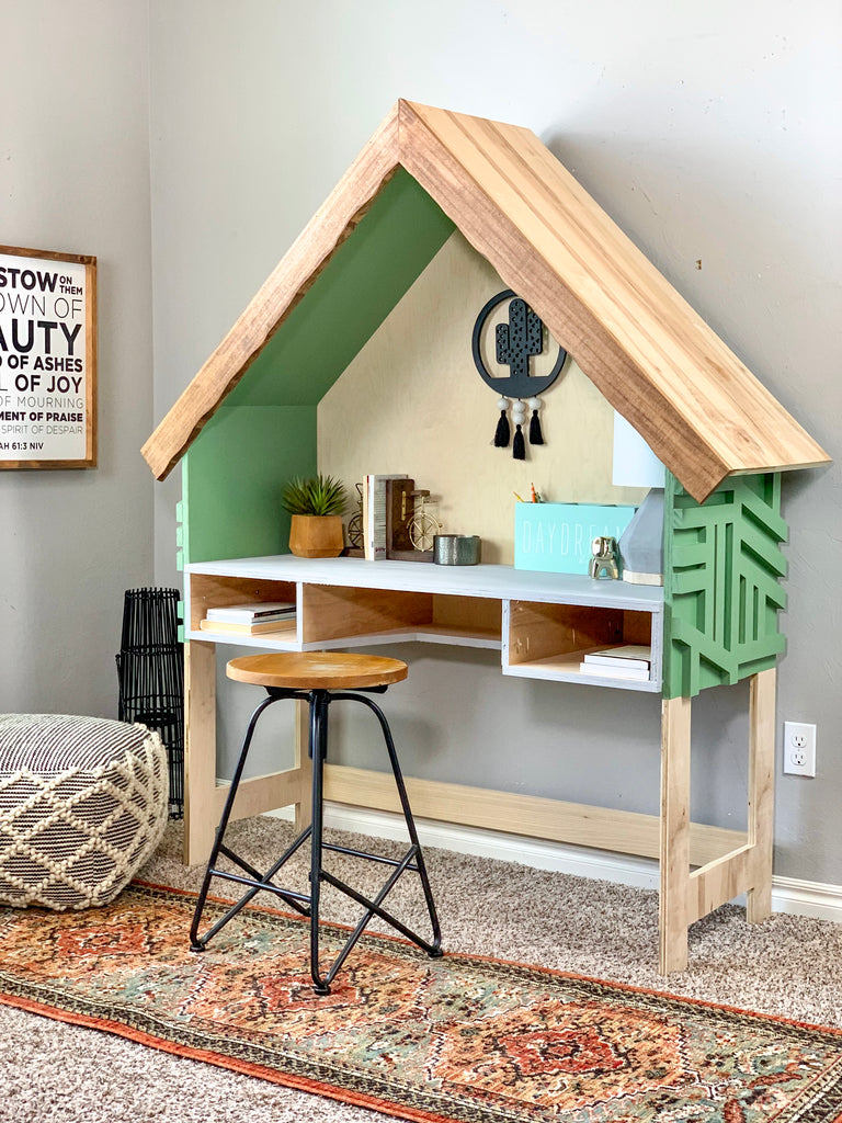 DIY House Frame Kids Desk