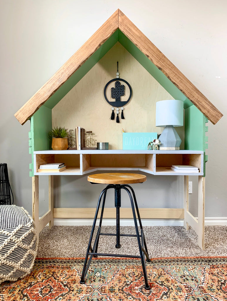 DIY House Frame Kids Desk