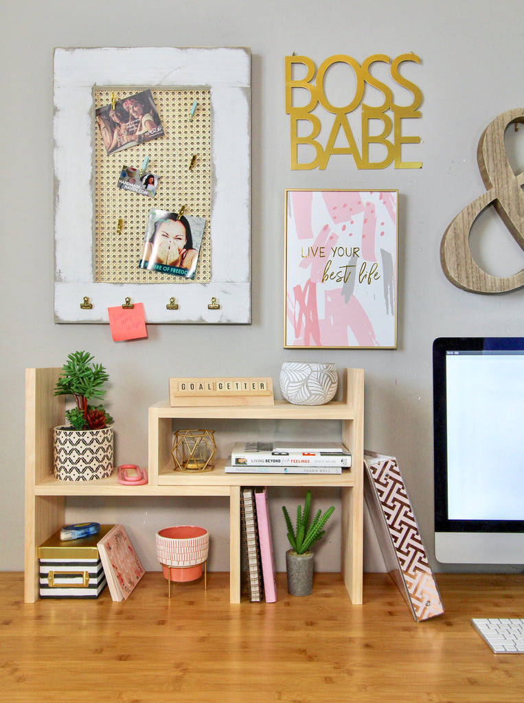 DIY message board and office organizer
