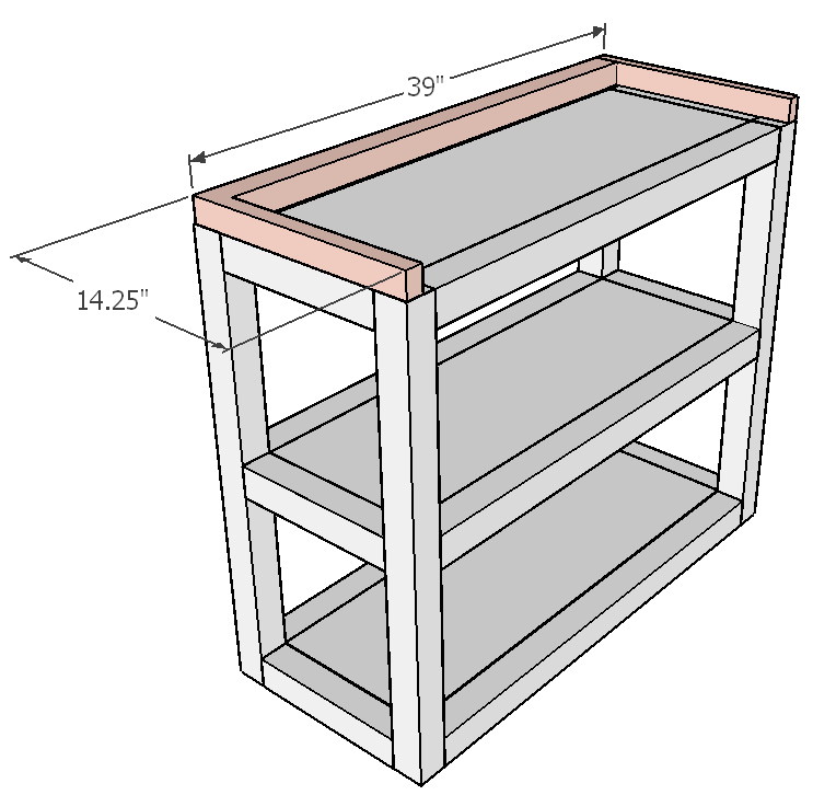 DIY Industrial cart for the home entryway