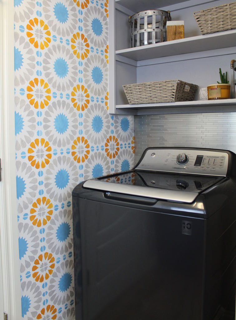 Laundry Room Makeover with GE appliances Diamond Gray